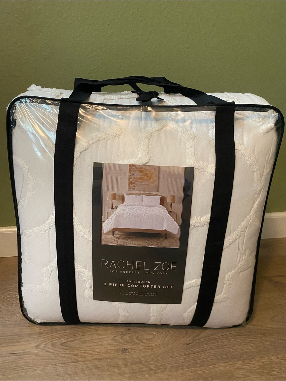 New White Comforter Rachel Zoe Set - 3 Pieces
